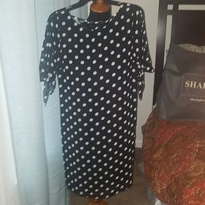 Polka dot summer shift dress